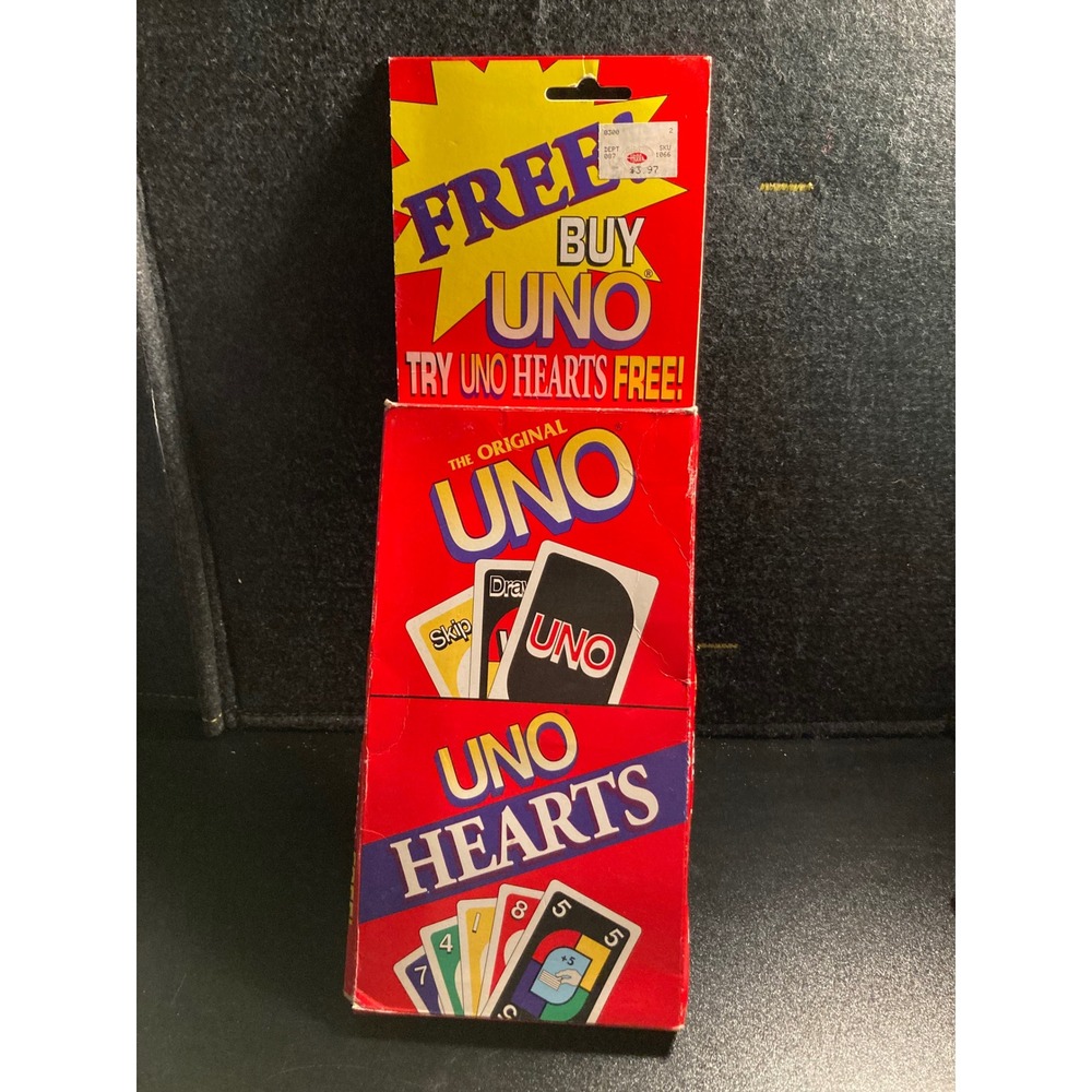 Vintage Mattel UNO and UNO Hearts‎ Card Game Set Original Boxes 1980s 1990s